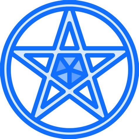 Pentagram Coloring Blue icon