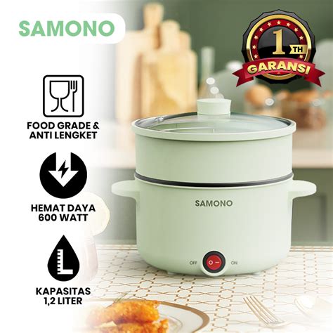 Jual SAMONO Panci Listrik Serbaguna 1 2L Anti Lengket 600 Watt Material