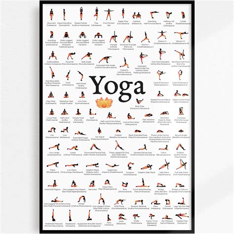 A4 Printable Yoga Poster Hatha Yoga Asanas Educational Poster With Porn Sex Picture