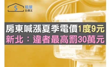 房東把租客當肥羊宰？夏季電價喊漲1度9元 新北：違者最高罰30萬元 5168實價登錄比價王 Line Today