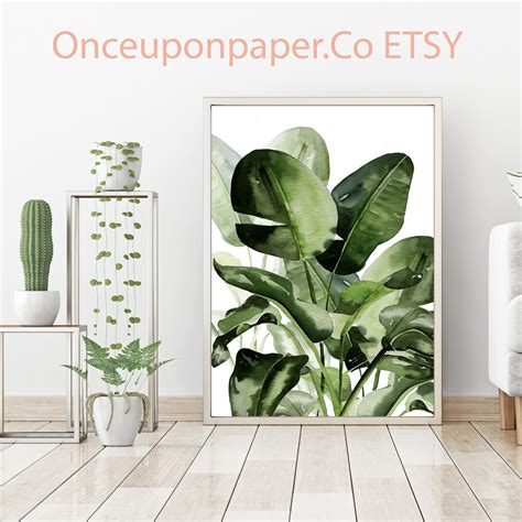 Palm Leaf Print Botanical Prints Set Of Prints Set Of 3 Etsy