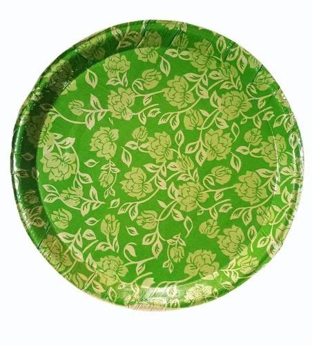 7 Inch Printed Green Paper Buffet Plate At Rs 1 6 Piece In Deoria ID