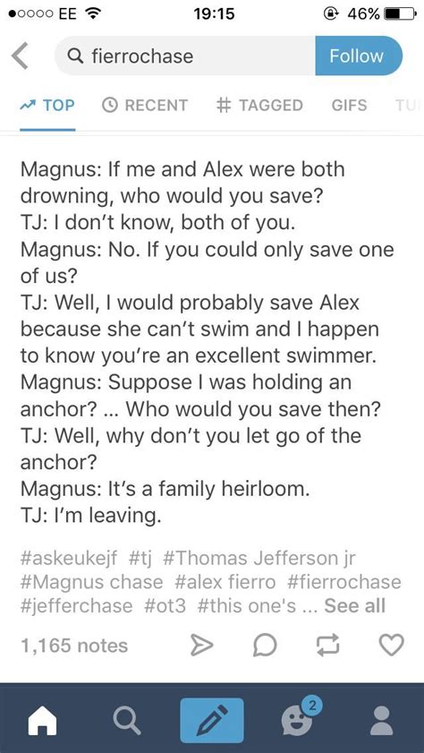 This makes me really happy. Magnus being jealous Rick Riordan Series, Rick Riordan Books, Percy ...