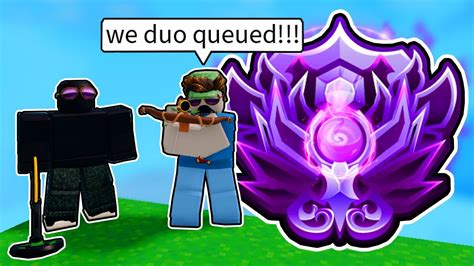 So I Tried Duo Queuing In Ranked Roblox Bedwars YouTube