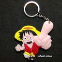 Jual Gantungan Kunci Luffy One Piece Bajak Laut Bahan Karet Dua Sisi Di