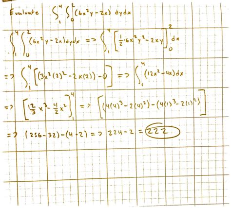 Calculate The Iterated Integral Integral Integral X Y X