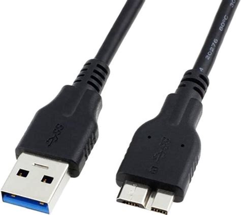 Qost USB A 3 0 Naar Micro USB B 5Gbit S USB HDD Kabel Zwart 1