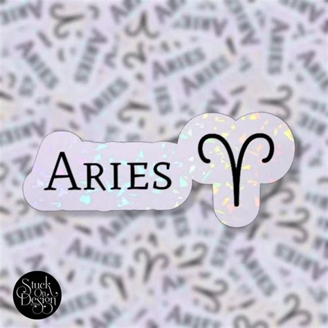 Aries Zodiac Sign Name Vinyl Stickers Laptop Stickers Waterproof