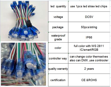 Wide Angle Led Ic Full Color Pixel Led Module Light Dc V Input