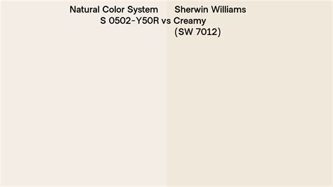 Natural Color System S Y R Vs Sherwin Williams Creamy Sw