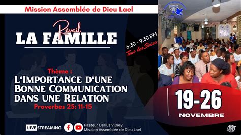 3ème Soirée du Réveil de la Famille Mission Assemblée de Dieu Lael