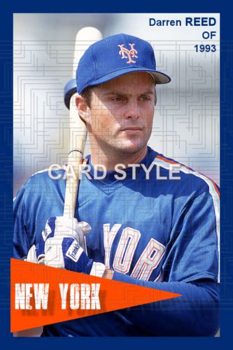 Darren Reed 1993 New York Mets Choose A Size Full Color Print Ebay