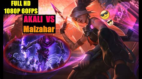 League Of Legends Akali Vs Malzahar Gameplay P Fps Youtube