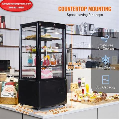 New Refrigerated Display Case Cu Ft L Countertop Pastry Displ