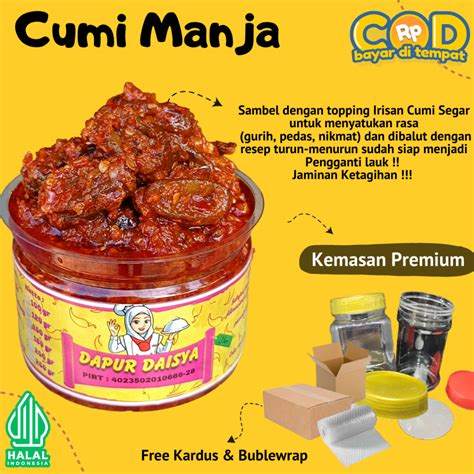 Jual 180 GRAM SAMBEL BABY CUMI SAMBAL CUMI FRESH SOTONG ASIN ANEKA