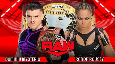 Dominik Mysterio Vs Ronda Rousey Nxt North American Title Full Match