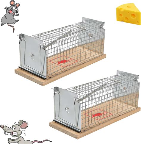 2Pcs Piège à Rats Professionnel Piège à Souris Humain Cage Piège De