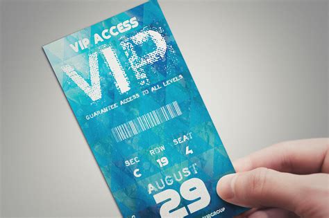 Blue Summer Vip Pass Card ~ Card Templates ~ Creative Market