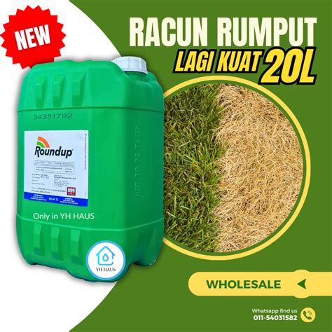 L Roundup Glyphosate Weed Killer Racun Rumput Lalang Ubat Rumput