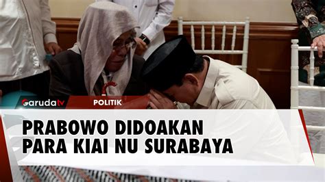 Prabowo Didoakan Para Kiai NU Saat Minta Restu Lanjutkan Kerja Jokowi