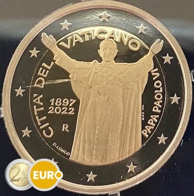 2 Euro Vatikan 2022 Papst Paul VI PP 2eurogedenkmunzen De