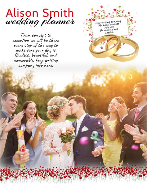 Wedding Event Planner Flyer Template Postermywall