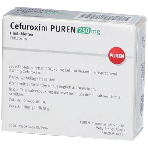 Cefuroxim PUREN 250 Mg 12 St Mit Dem E Rezept Kaufen Shop Apotheke