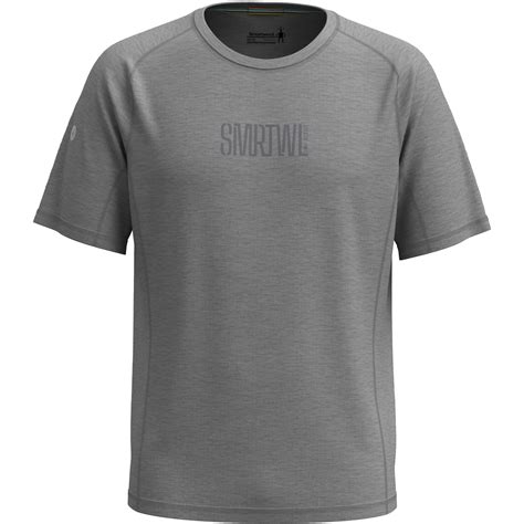 Smartwool Active Ultralite Graphic Short Sleeve Tee Men A85 Light Gray Heather Medium Gray