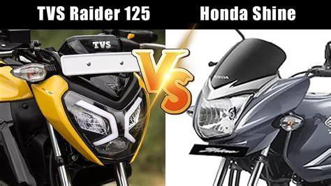 Tvs Raider Vs Honda Shine Honda Shine Tvs Raider Youtube