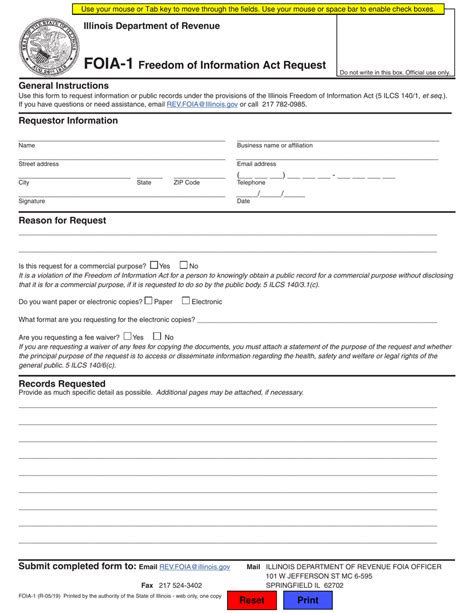 Form Foia 1 Fill Out Sign Online And Download Fillable Pdf Illinois