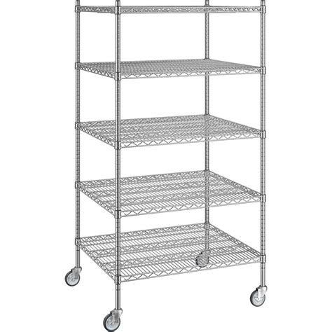 Regency X X Nsf Chrome Mobile Wire Shelving Starter Kit