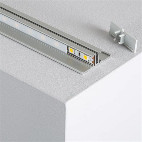 Profilo Alluminio Superficie M Per Strsicia Led Led Fino A Mm Ledkia