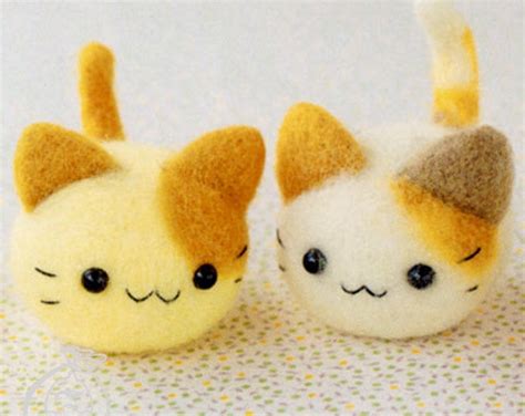 Cat Beginner DIY Felting Kit, Wool Felt Needle Craft, Handmade Animal, Feltingwork Novice Cute ...