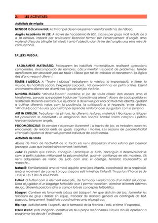 CIRCULAR ACTIVITATS EXTRAESCOLARS PDF