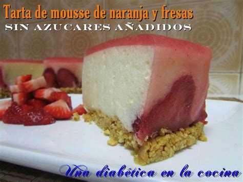 Tarta De Mousse De Naranja Con Gelatina De Fresa Y Base De Galletas Sin