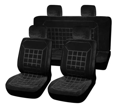 Funda Universal Cubre Asiento Pana Negro Juego P Vexo