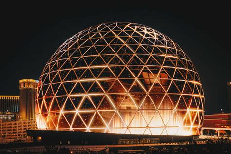 Gigantic Led Sphere Illuminates Las Vegas Skyline For The First Time