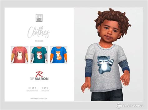 remaron's 2 Shirts for Toddler 04 | The sims 4 roupas, Sims, Sims 4