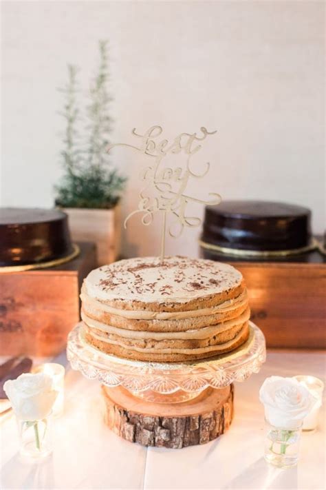 Rustic Naked Cake Stylemepretty Destination Weddings