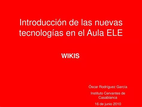 Ppt Introducci N De Las Nuevas Tecnolog As En El Aula Ele Powerpoint