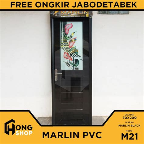 Jual Pintu Pvc Tebal Marlin M Kaca Motif Cermin X Shopee