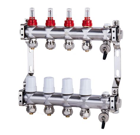 Underfloor Heating Stainless Steel Manifold With Pipe Connections Flow