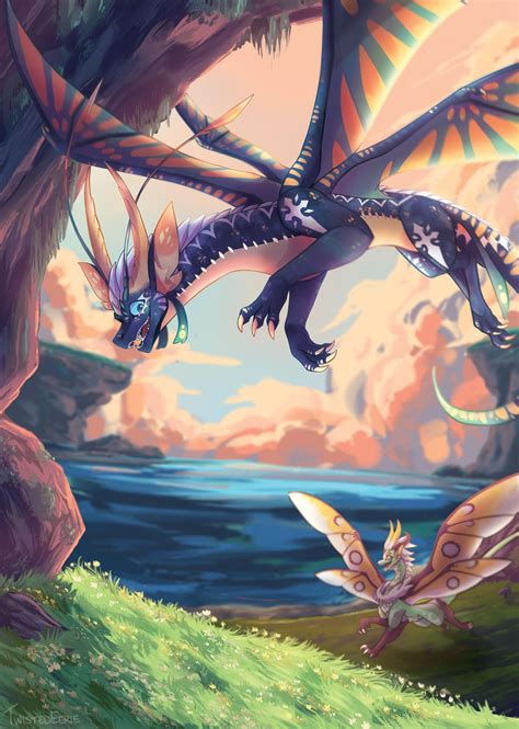 Fantasy Creatures Art Mythical Creatures Leaf Wings Wings Of Fire