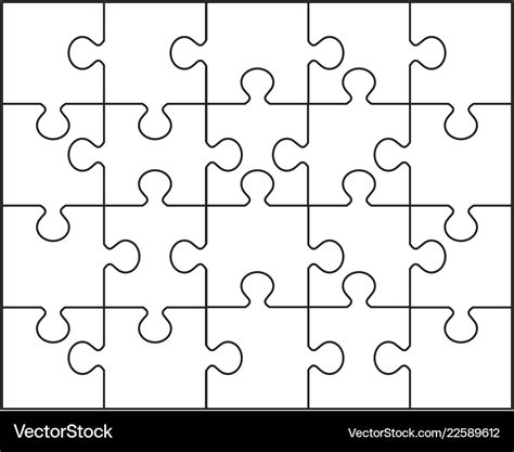 Pieces of white puzzle Royalty Free Vector Image