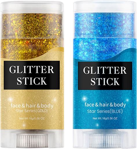 2 Color Face And Body Glitter Stick Singer Concert Music Rave Face Body Sequins