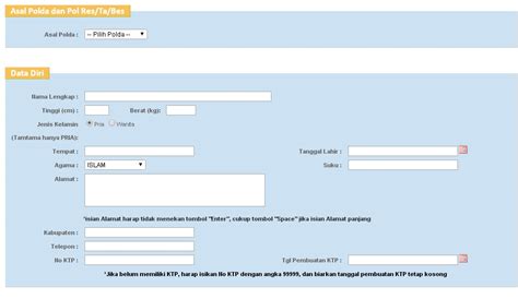 Formulir Daftar Polisi Bingkai Berita