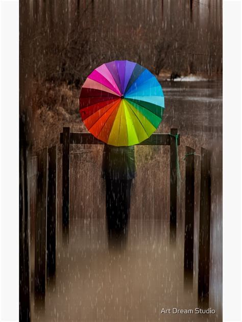 "rain and rainbow umbrella" Poster by lldd11 | Redbubble