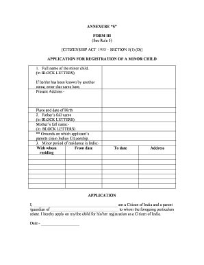 Fillable Online Southgoa Nic ANNEXURE S FORM III APPLICATION FOR