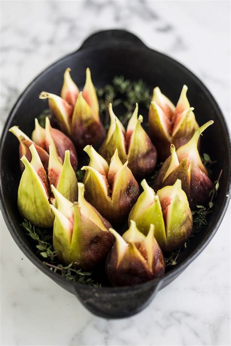 Baked Camembert Figs With A Thyme Balsamic Glaze Recipe Drizzle