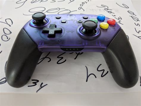 New Nintendo Switch Custom Clear Atomic Purple Pro Controller Etsy